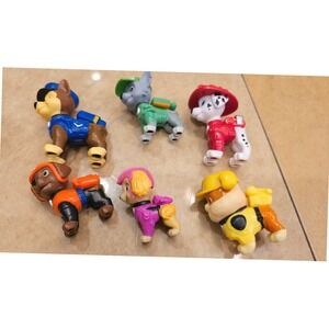 Paw Patrol Pup Figures Chase Marshall Rocky Skye Rubble Zuma Set of 6